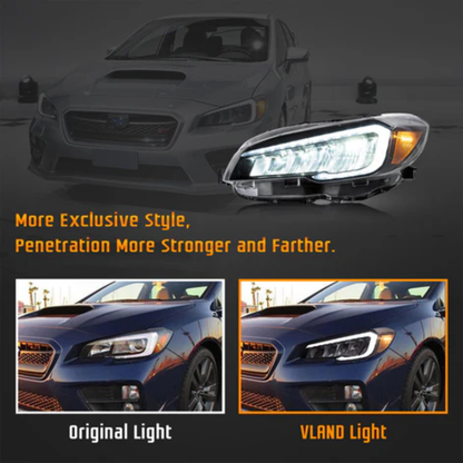 VLAND Full LED Reflection Bowl Headlights for Subaru WRX & WRX STI 2015–2021