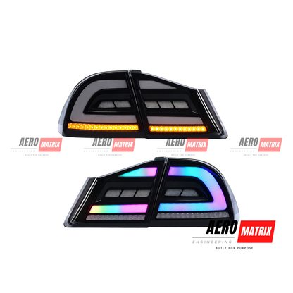 Honda Civic FD1 FD2 2006–2011 Smoke Black RGB Sequential Tail Lights