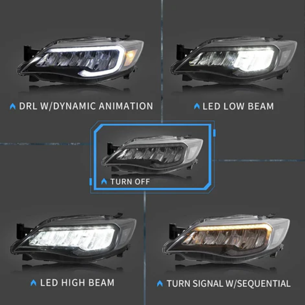 VLAND LED Headlights for Subaru Impreza 2008–2011 & WRX 2008–2014