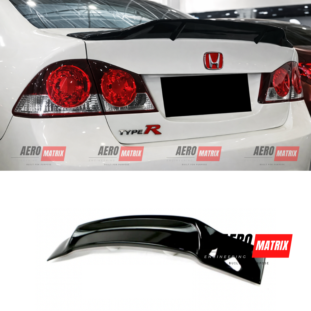 Honda Civic FD2/FD1 Type R 2006–2011 Renntech Style Spoiler (Gloss Black)