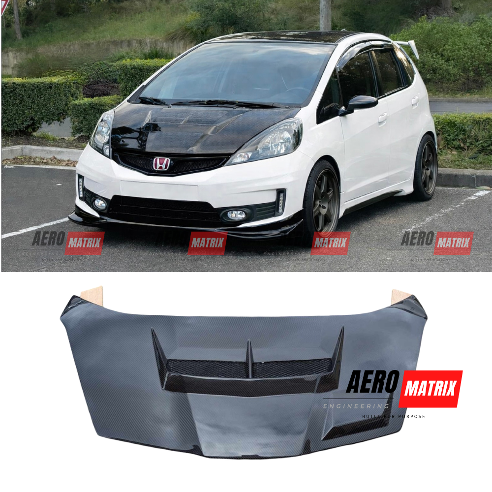 Honda Jazz GE 2008–2013 Mugen Style Bonnet (Carbon Fibre)