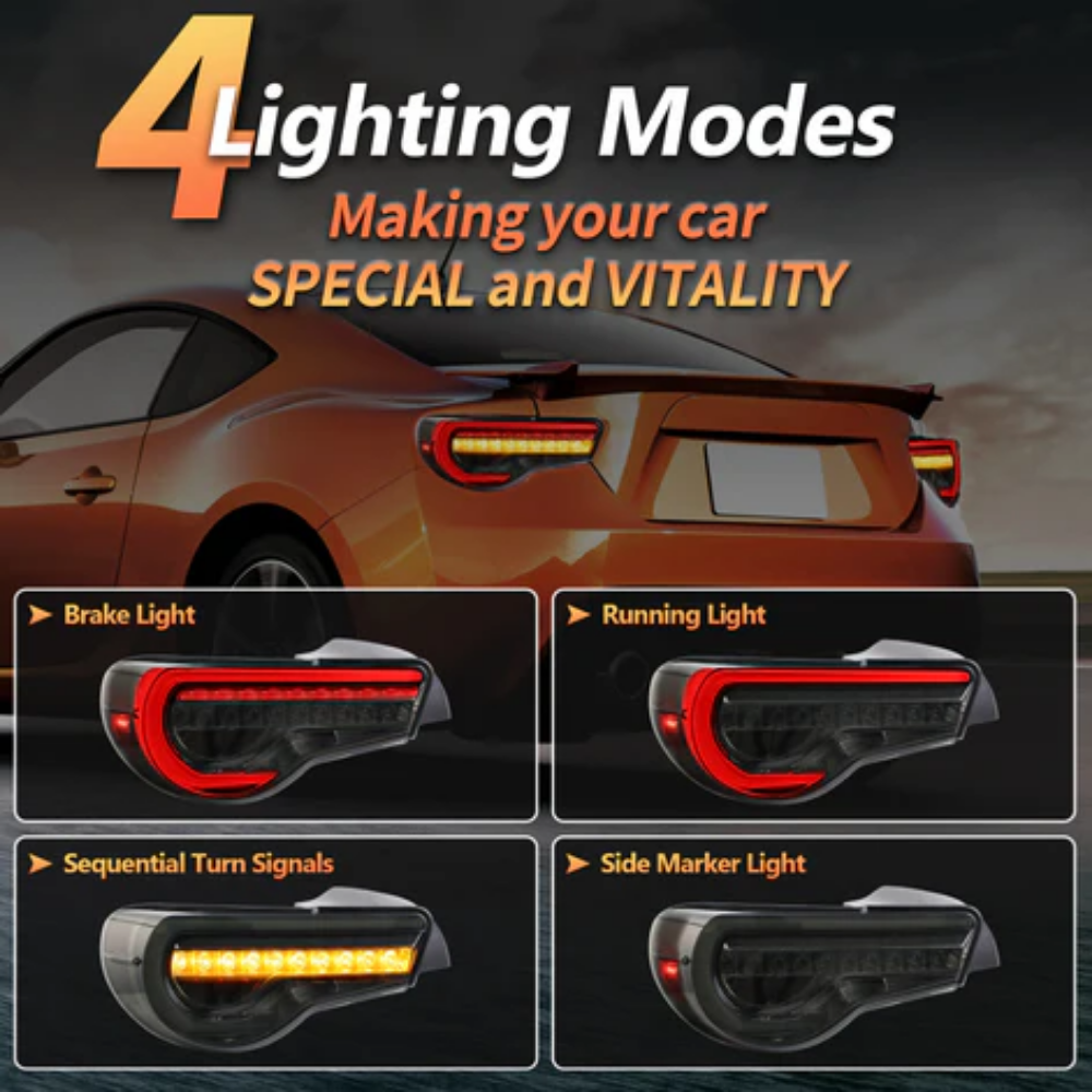 VLAND LED Tail Lights for Toyota 86 / GT86 & Subaru BRZ (ZN6/ZC6) 2012–2020