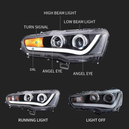 VLAND Headlights for Mitsubishi Lancer / EVO X 2008–2017