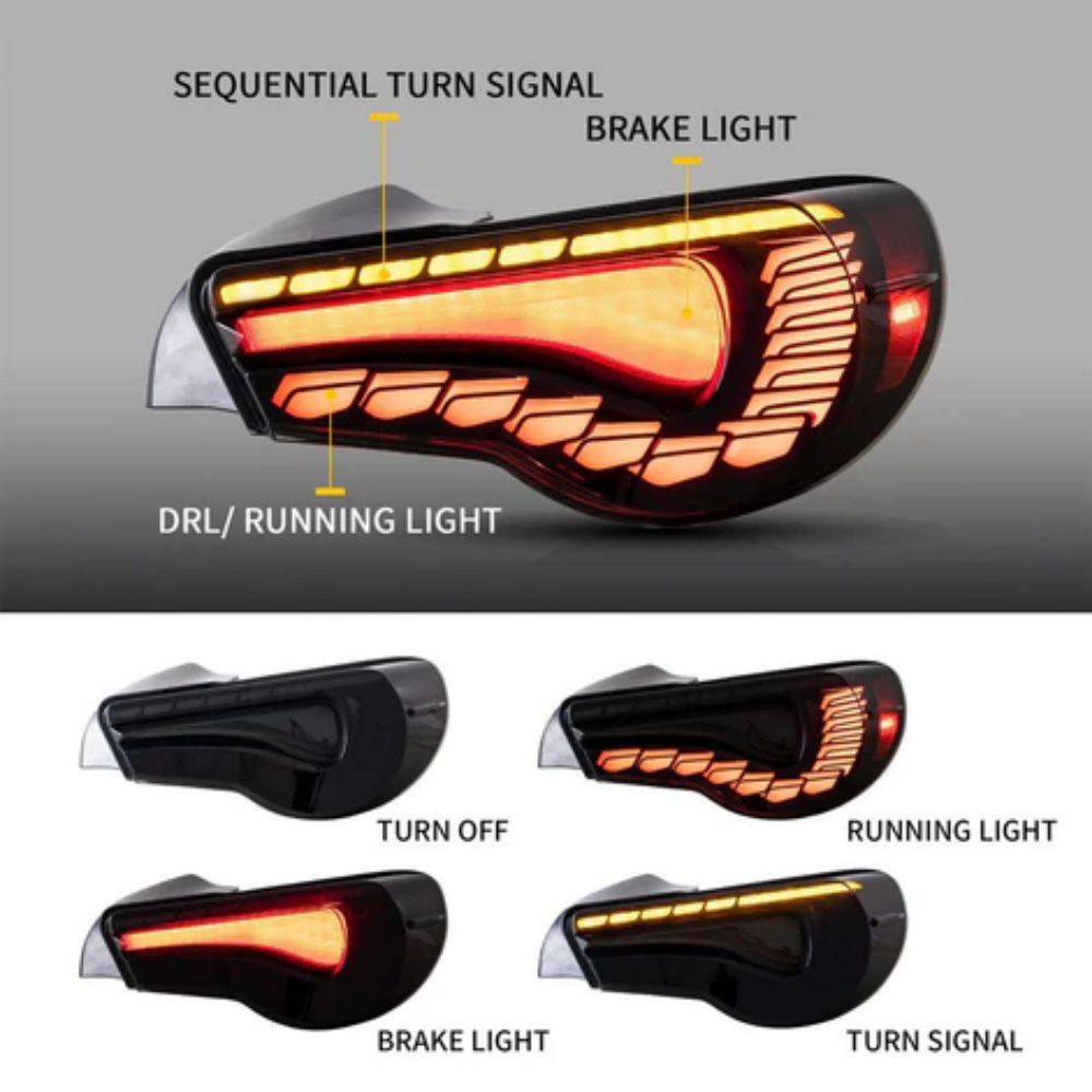 VLAND LED Tail Lights for Toyota 86 / GT86 & Subaru BRZ (ZN6/ZC6) 2012–2020
