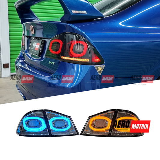 Honda Civic FD1 FD2 2006–2011 Clear RGB Sequential Tail Lights