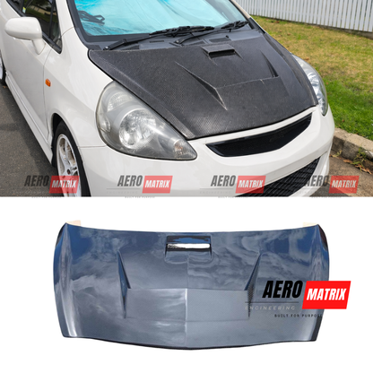 Honda Jazz GD 2002–2008 Aero Vented Sport Bonnet (Carbon Fibre)
