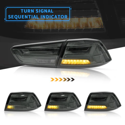 VLAND LED Tail Lights for Mitsubishi Lancer / EVO X 2008–2017 with Sequential Indicators V1