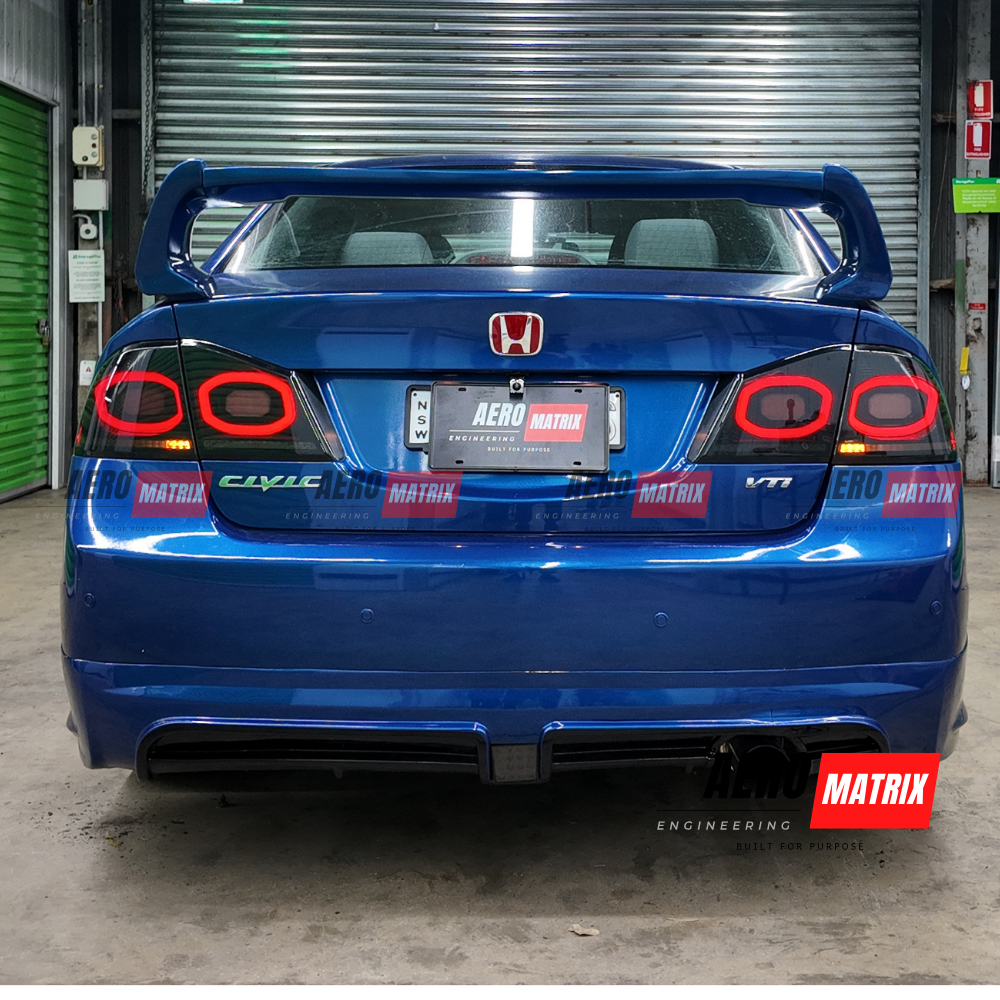Honda Civic 8th Gen FD 2006–2011 Smoke Black LED Sequential Tail Lights