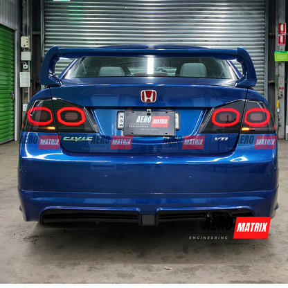 Honda Civic 8th Gen FD 2006–2011 Smoke Black LED Sequential Tail Lights
