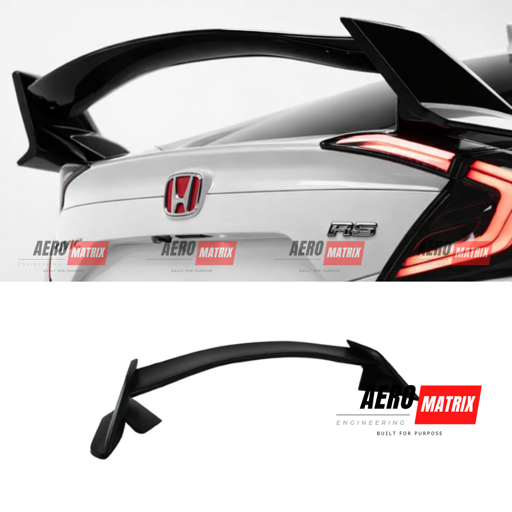 Honda Civic FK7 Type R Style Rear Spoiler Sedan Gloss Black 2017–2021