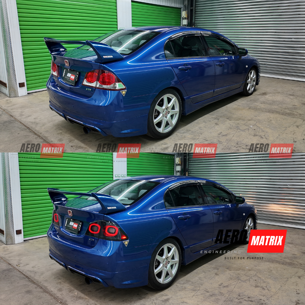 Honda Civic 8th Gen FD 2006–2011 Smoke Black LED Sequential Tail Lights