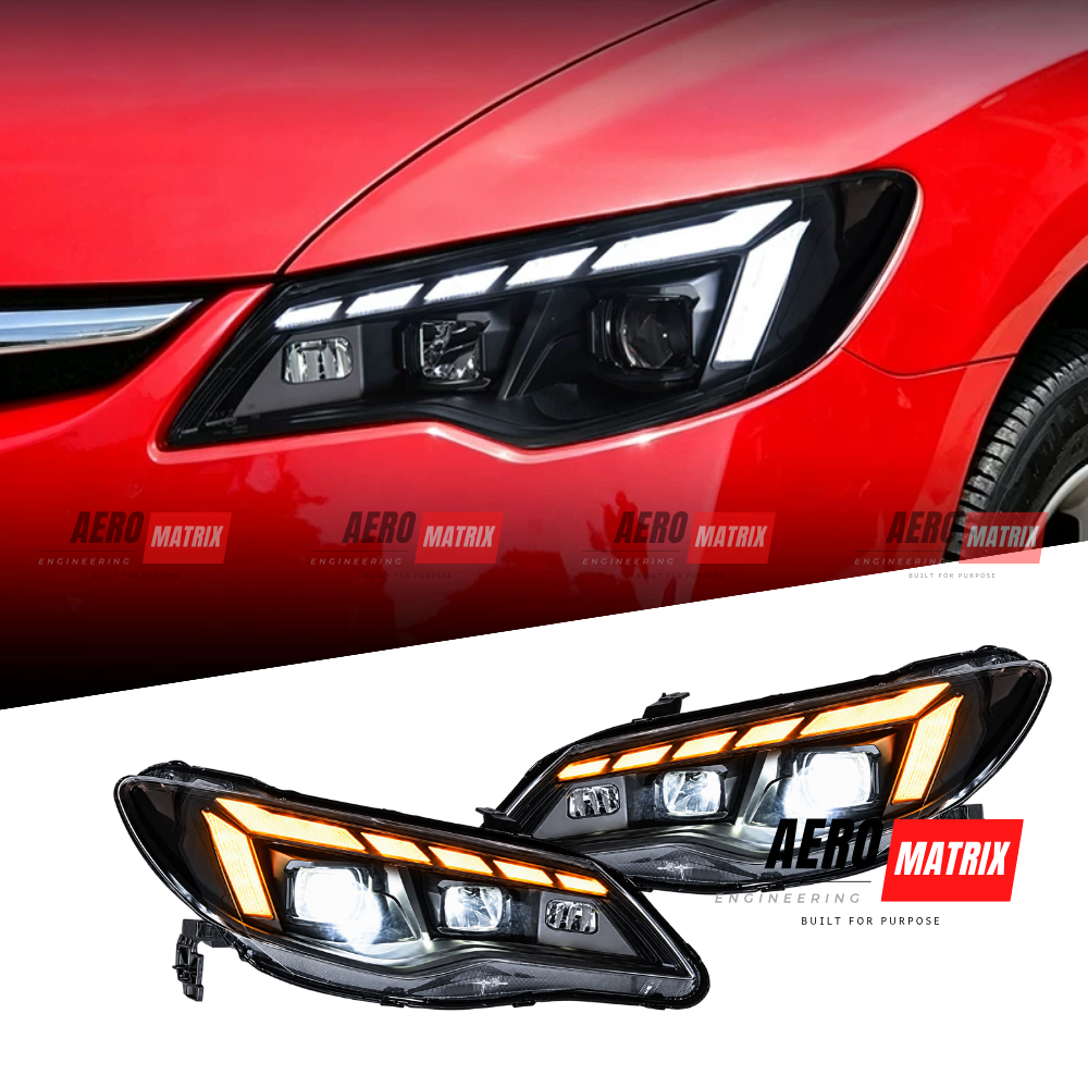 Honda Civic FD1 FD2 2006–2011 RGB Tri-LED Projector Dynamic Headlights