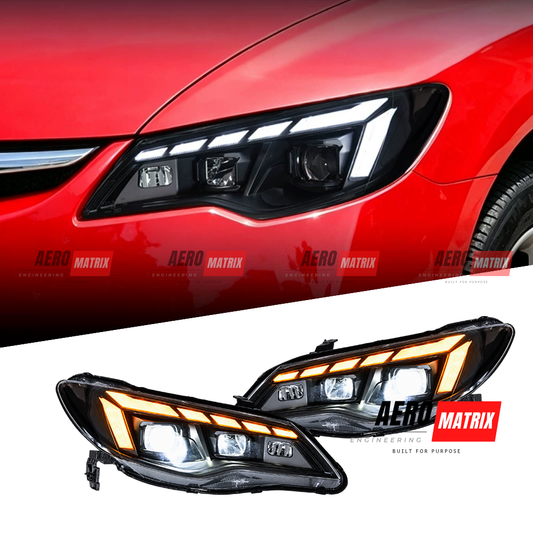 Honda Civic FD1 FD2 2006–2011 RGB Tri-LED Projector Dynamic Headlights