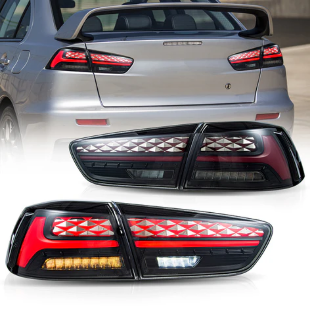 VLAND LED Tail Lights for Mitsubishi Lancer / EVO X 2008–2017 with Welcome Lights V2
