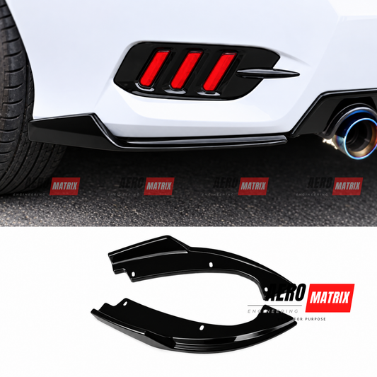 Honda Civic 10th Gen Sedan 2016–2020 AME Rear Splats Gloss Black