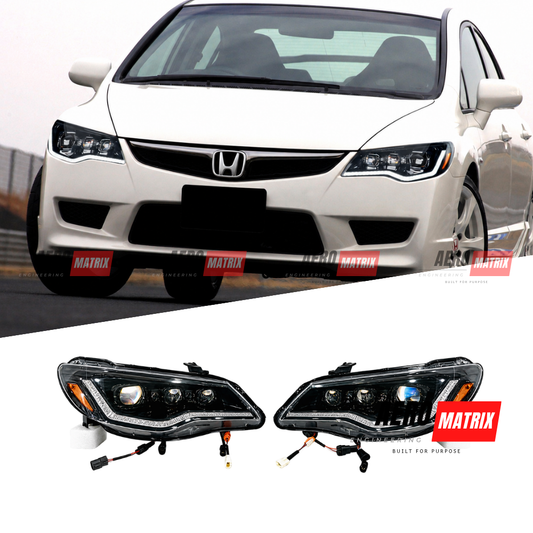 Honda Civic FD1 FD2 2006–2011 Tri-LED Projector LED Dynamic Headlights