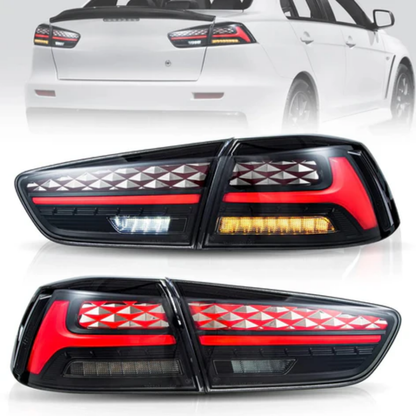 VLAND LED Tail Lights for Mitsubishi Lancer / EVO X 2008–2017 with Welcome Lights V2