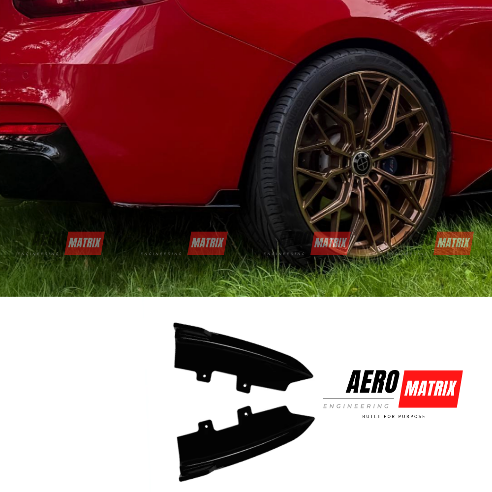 BMW 2 Series F22/F23 Rear Splats (Gloss Black)