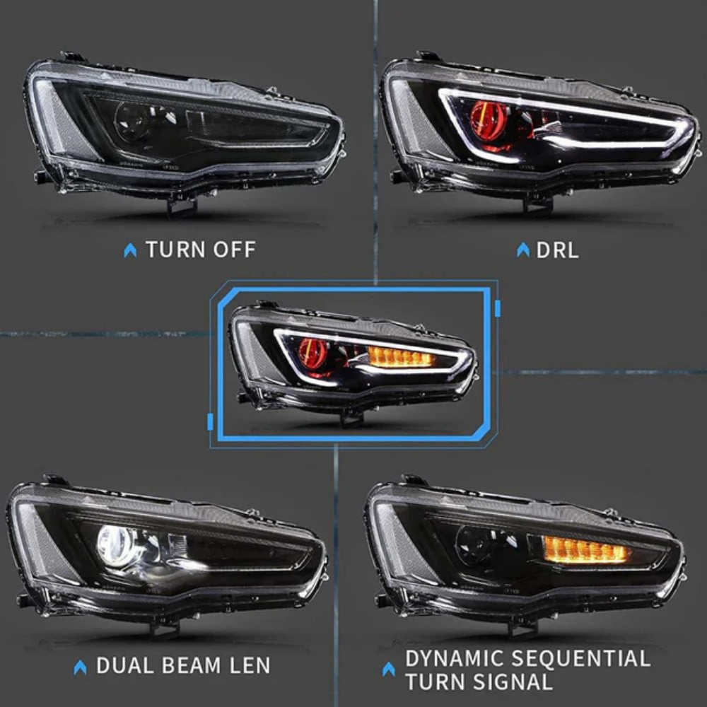 VLAND Demon Eye Headlights for Mitsubishi Lancer / EVO X 2008–2017