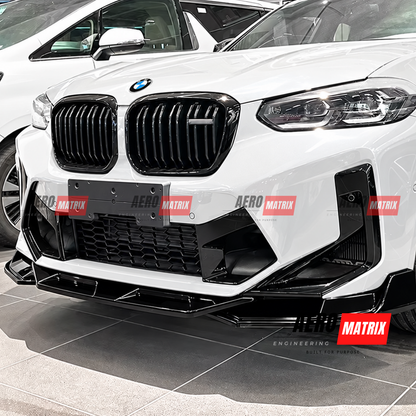 BMW X3M X4M F97/F98 LCI 2022+ Front Lip (Gloss Black)