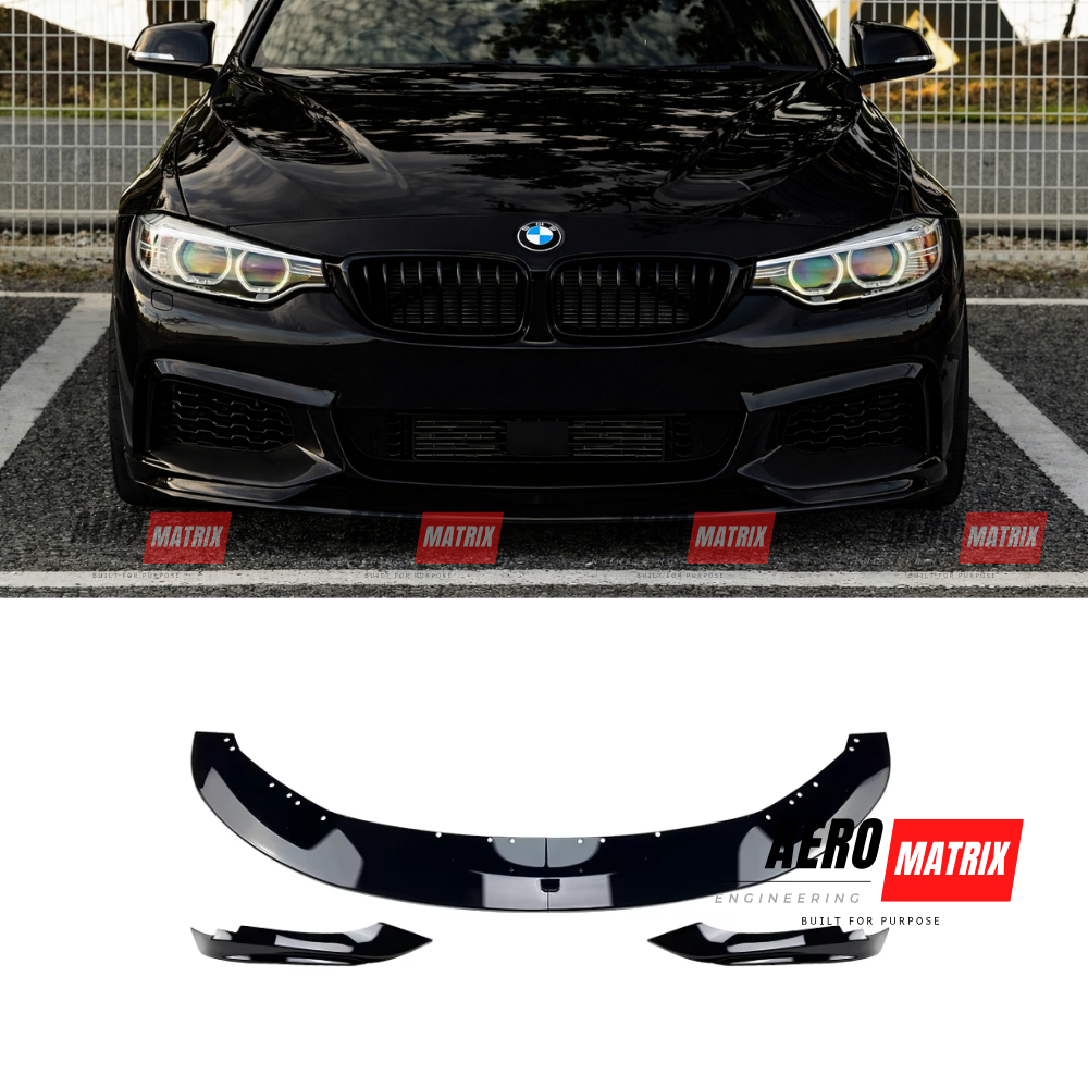 BMW 4 Series F32/F33 M Sport Front Lip (Gloss Black)