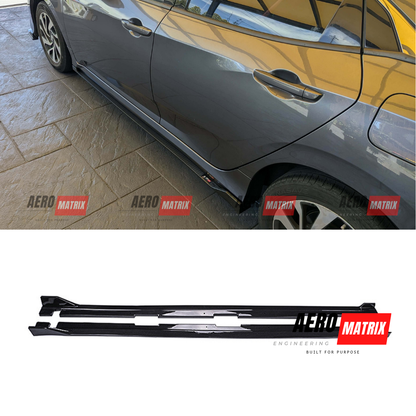 Honda Civic FK7 2017–2021 AME V1 Side Skirting (Gloss Black)