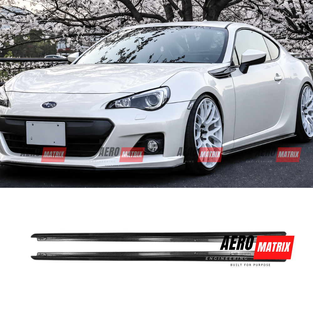 Toyota GT86 / Subaru BRZ 2012–2021 Carbon Fibre Gloss Side Skirts