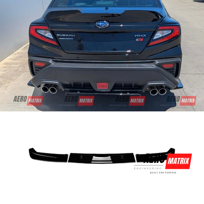 Subaru WRX VB Rear Diffuser and Rear Splats Pack Gloss Black 2022+