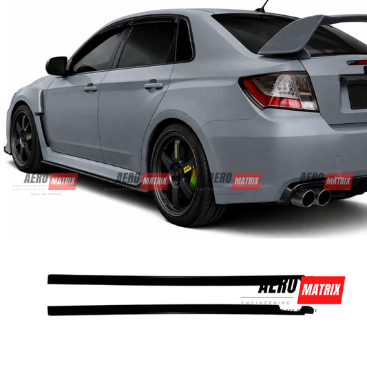Subaru WRX G3 GVB/GRB Side Skirts Gloss Black 2007–2013