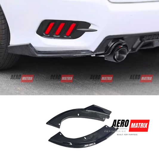 Honda Civic 10th Gen Sedan 2016–2020 AME Rear Splats Carbon Fibre Gloss