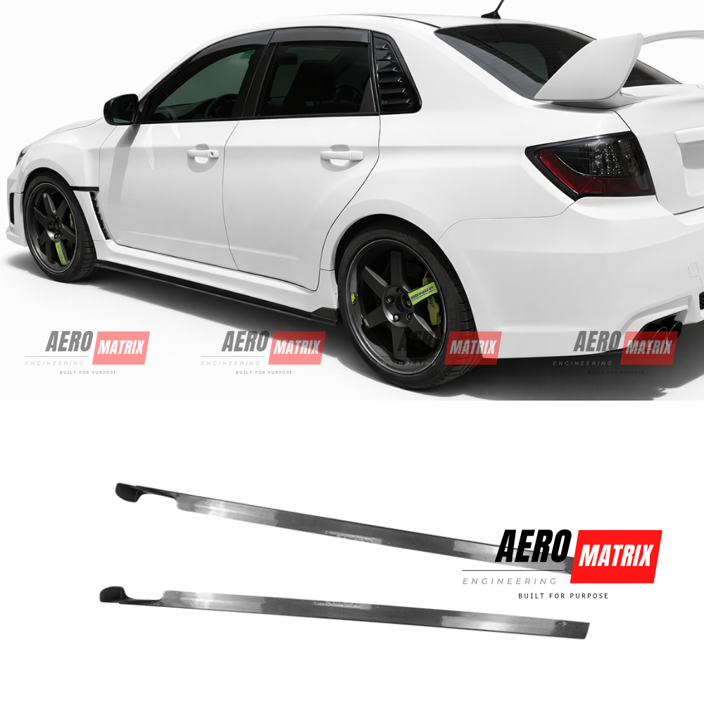 Subaru WRX G3 GVB/GRB Side Skirts Carbon Fibre Gloss 2007–2013