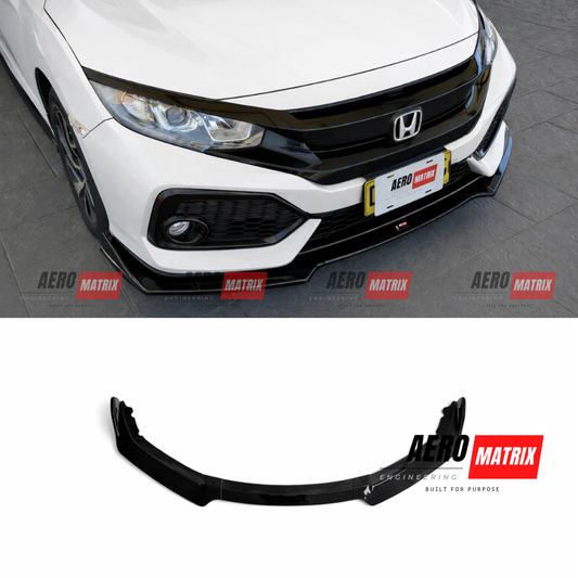 Honda Civic FK7 2017–2021 AME V2 Front Lip (Gloss Black)