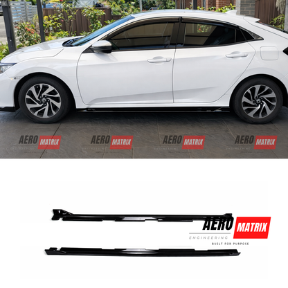Honda Civic FK7 2017–2021 AME V1 Side Skirting (Gloss Black)