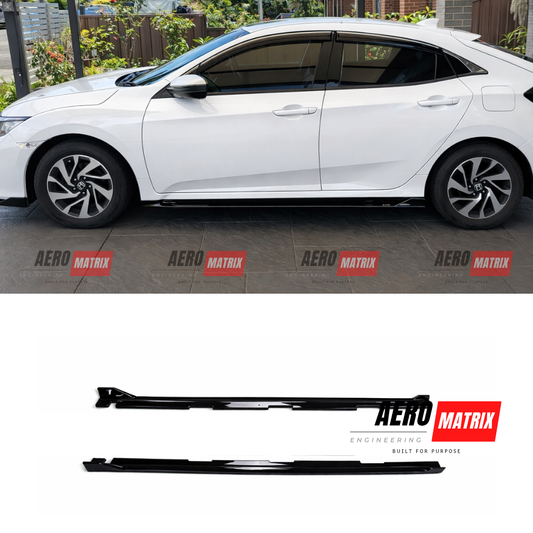 Honda Civic FK7 2017–2021 AME V1 Side Skirting (Gloss Black)
