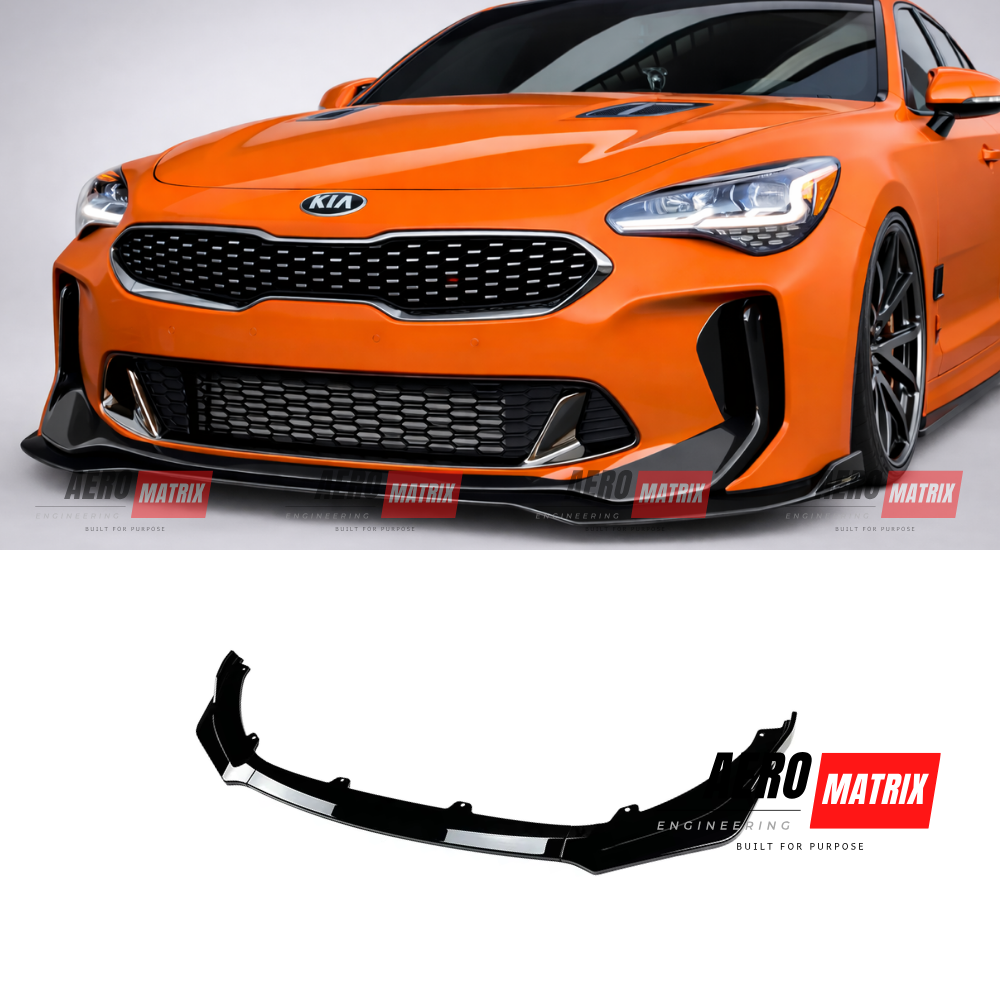 Kia Stinger 2017–2023  Front Lip (Gloss Black)