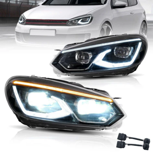 VLAND MK8 Style LED Projector Headlights for Volkswagen Golf Mk6 2008–2012