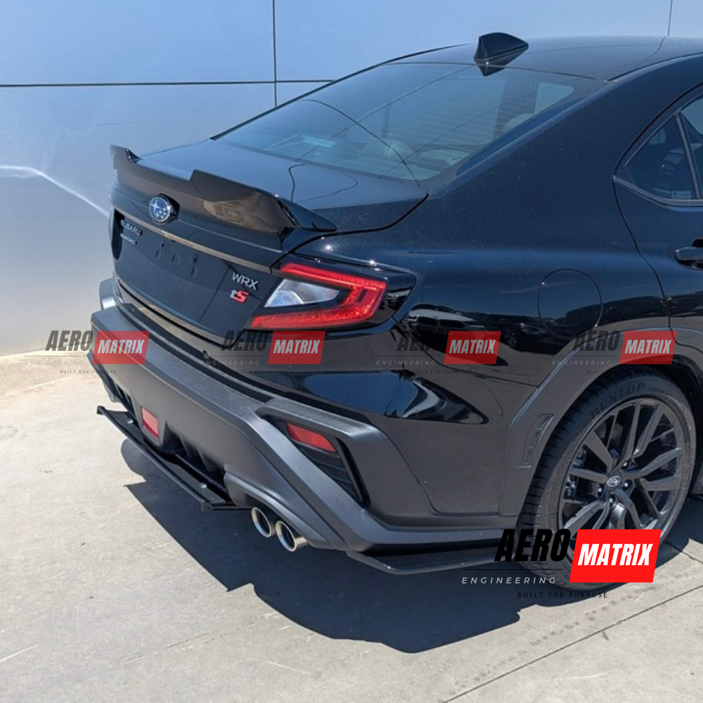 Subaru WRX VB Rear Diffuser and Rear Splats Pack Gloss Black 2022+