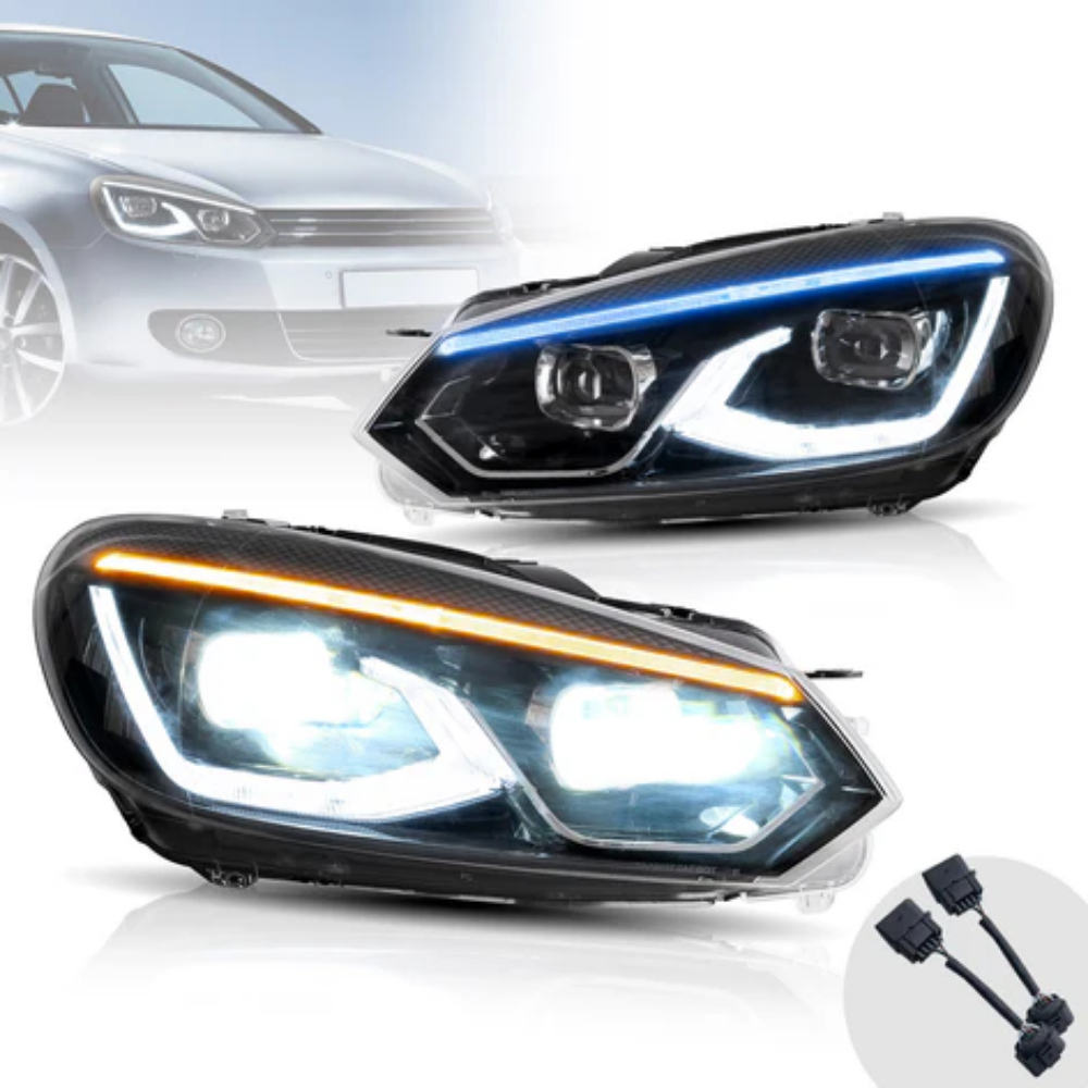 VLAND MK8 Style LED Projector Headlights for Volkswagen Golf Mk6 2008–2012