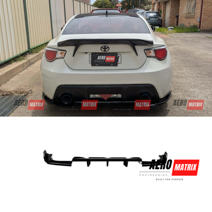 Toyota GT86 & Subaru BRZ 2012–2020 Rear Diffuser (Gloss Black)
