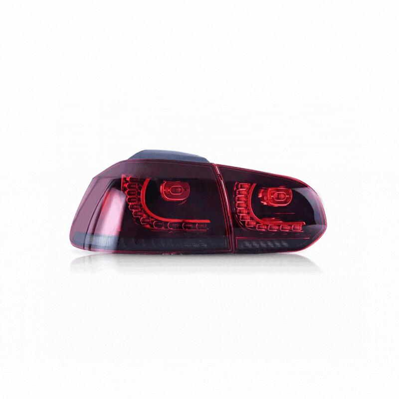 VLAND LED Tail Lights for Volkswagen Golf Mk6 2008–2012 with Sequential Indicators