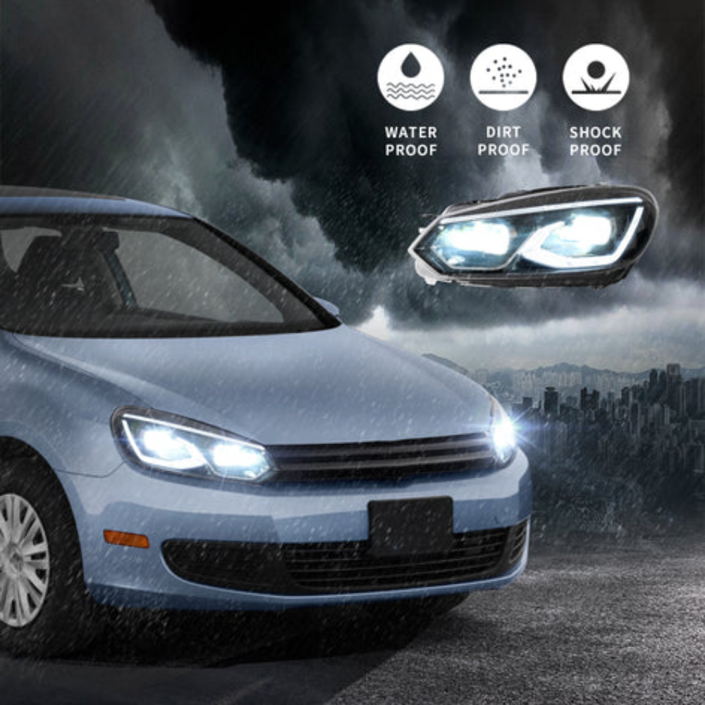 VLAND MK8 Style LED Projector Headlights for Volkswagen Golf Mk6 2008–2012