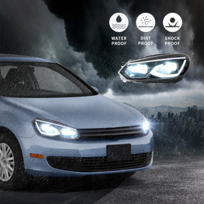 VLAND MK8 Style LED Projector Headlights for Volkswagen Golf Mk6 2008–2012