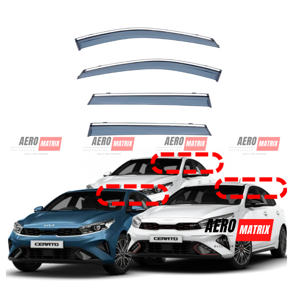 Kia Cerato GT 2018–2024 Polycarbonate Window Visor – Polycarbonate
