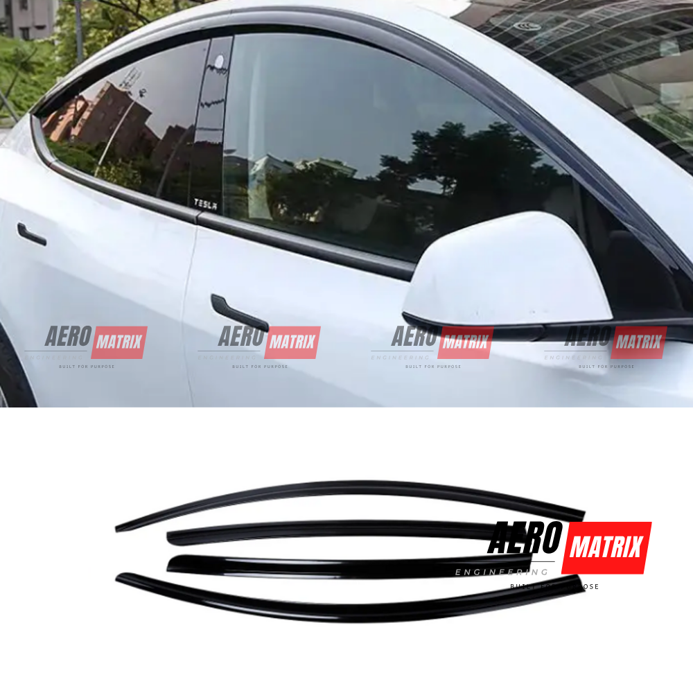 Tesla Model Y 2022–2024 Window Visor (Carbon Fibre Gloss)