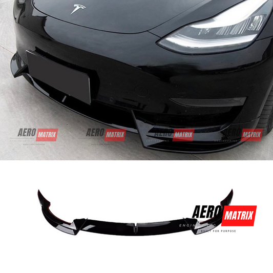 Tesla Model 3 2019–2023 Front Lip (Carbon Fibre Gloss)