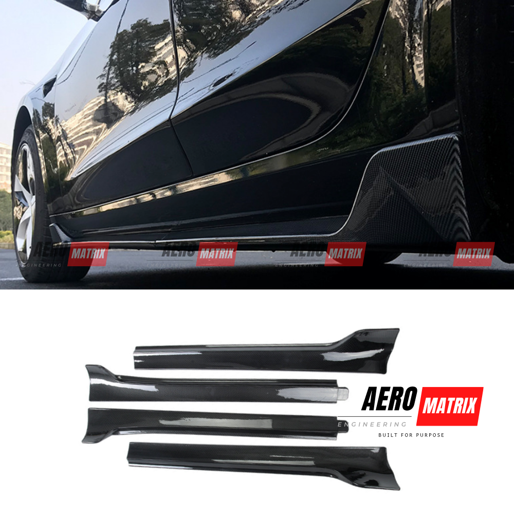 Tesla Model 3 2019–2023 Side Skirting (Carbon Fibre Gloss)