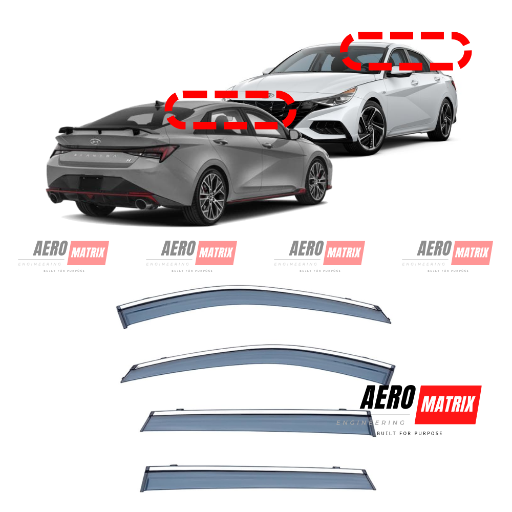 Hyundai i30N Sedan 2020+ Window Visors – Tinted Polycarbonate