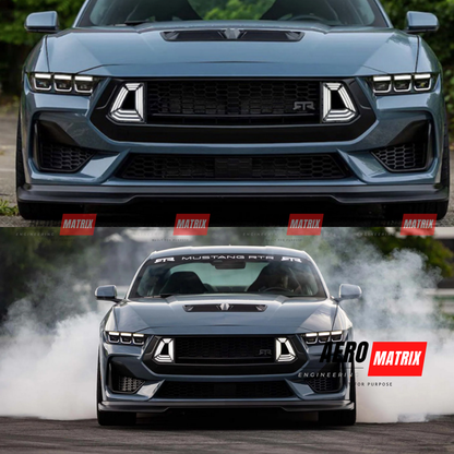 Ford Mustang Mk7 2024+ Front Lip (Gloss Black)