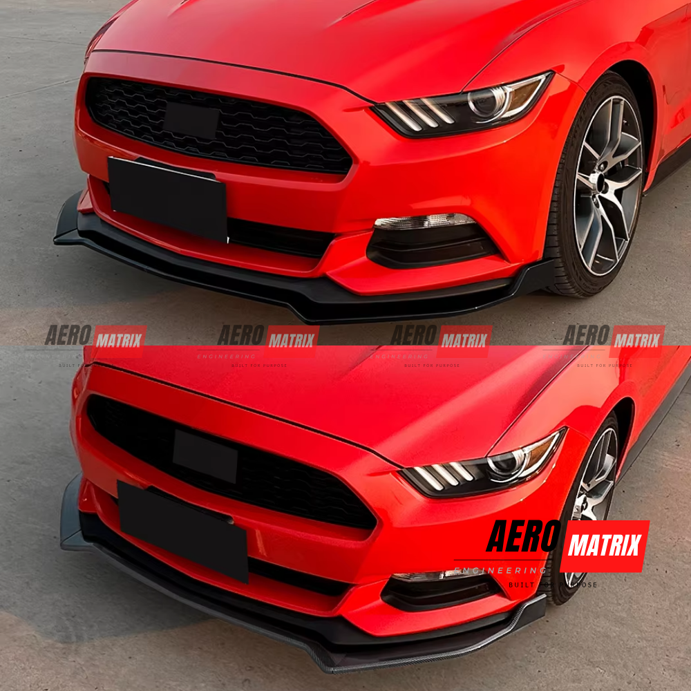 Ford Mustang Mk6 2015–2017 Front Lip (Gloss Black)