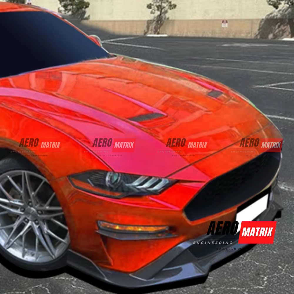 Ford Mustang Mk6.5 2018–2024 Front Lip (Gloss Black)